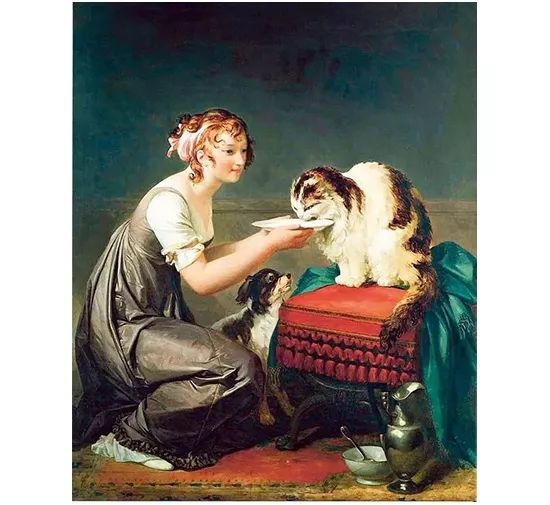 抱猫的女人名画图片