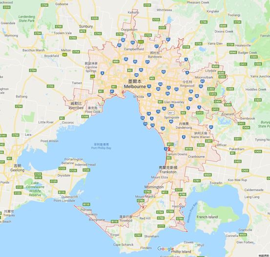 墨尔本位置图片