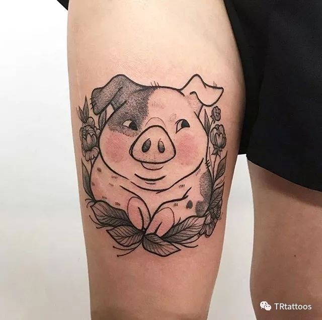 小香猪纹身图片