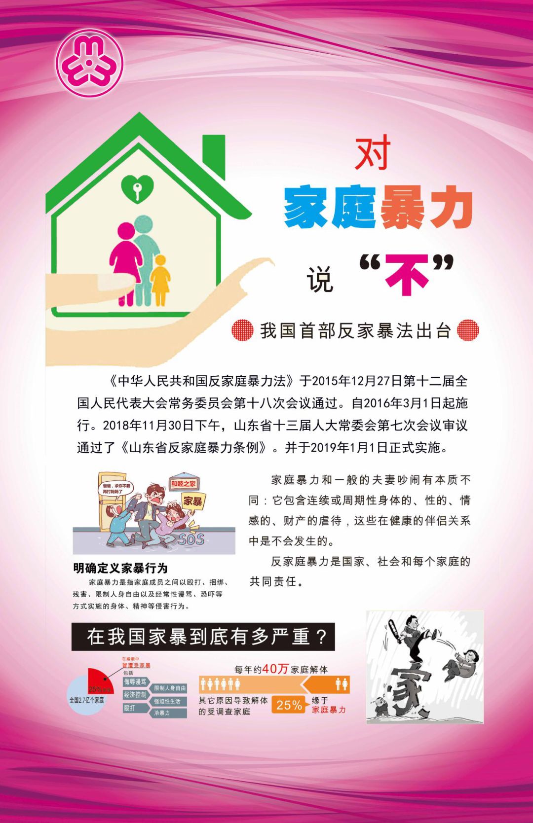 淄博市妇联掀起《山东省反家庭暴力条例》宣传高潮