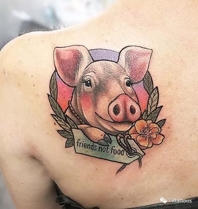 小猪纹身猪年争做社会人儿