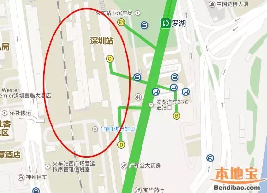 深圳火车站分布图图片