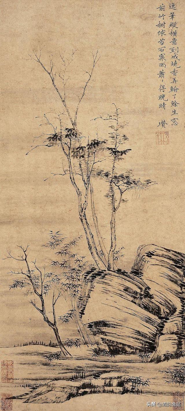 元末明初山水画大师倪瓒代表作品欣赏