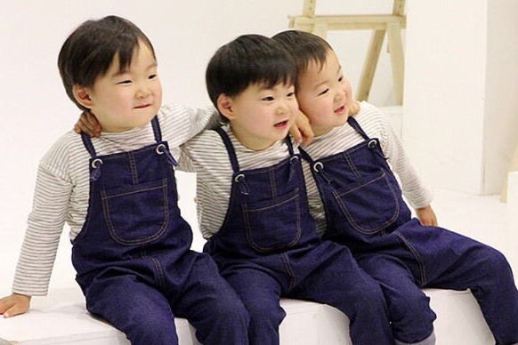 韩国明星三胞胎图片