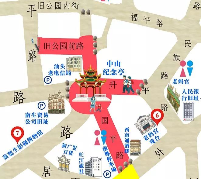 汕头市中山公园地图图片