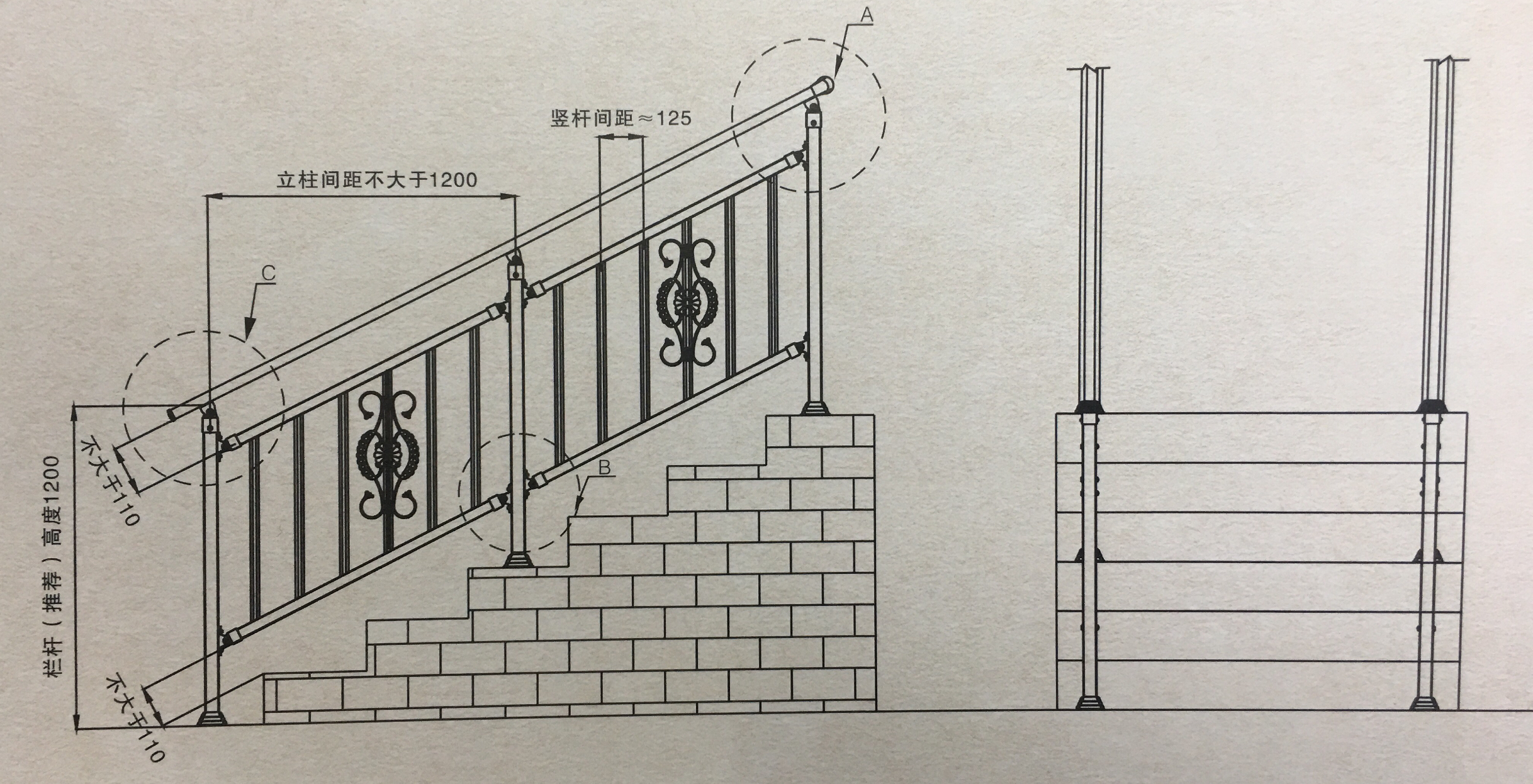 楼梯栏杆图集 高度图片