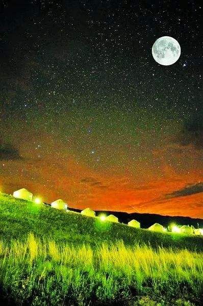 草原月夜图片