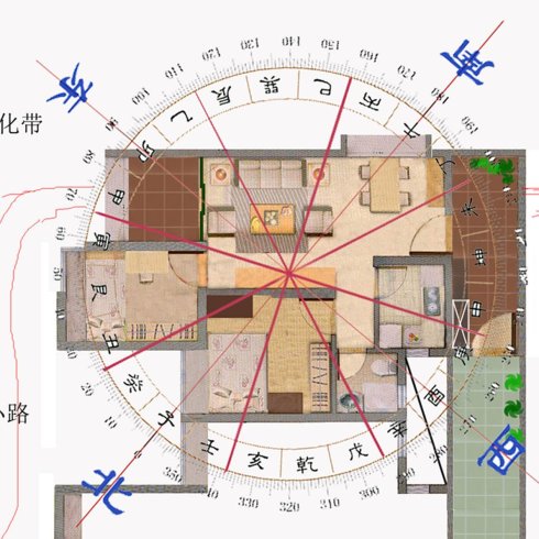 該房子是二手房,巽山乾向,建於八運.原主人住過半年後匆匆出讓.