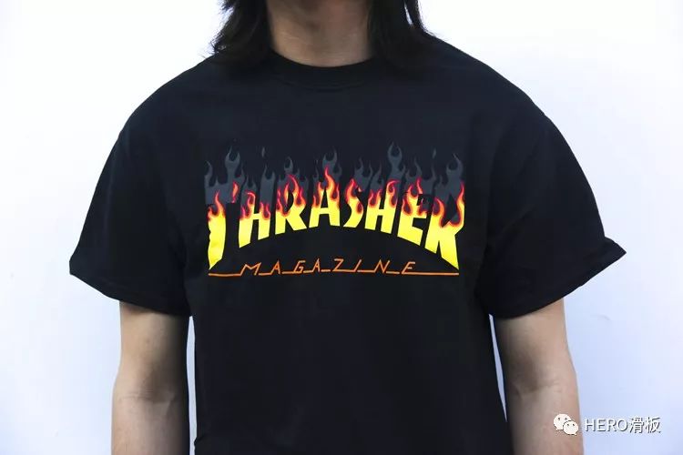 【hero发售】thrasher bbq s/s 新款火焰字体 纯棉t恤(左滑查看更多)