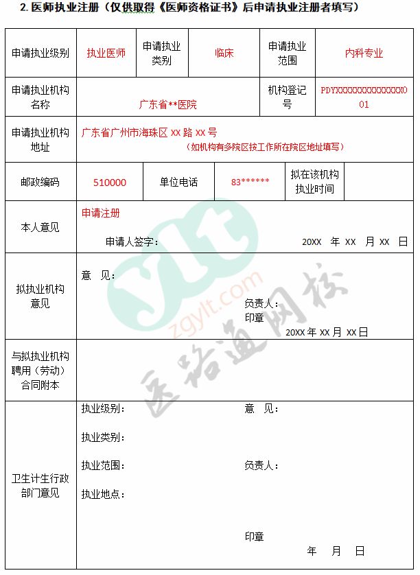 醫師資格申請表(現場報名時,由審核人員打印)以下是鄉村全科所需材料