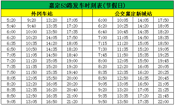 嘉定53路公交车路线图图片