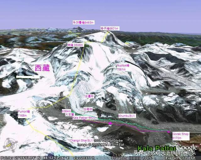 珠峰边界划分地图图片