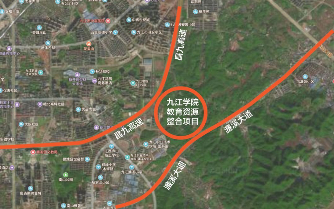 九江学院主校区平面图图片