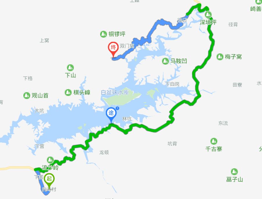 白盆珠水库地图图片