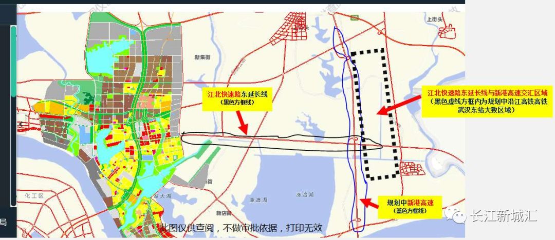 各代表比较统一的高铁新洲站设站位置为"在规划设计建设的新港高速与