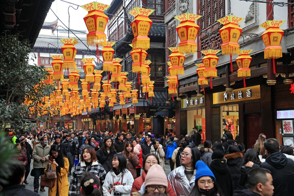 上海城隍庙夜市图片