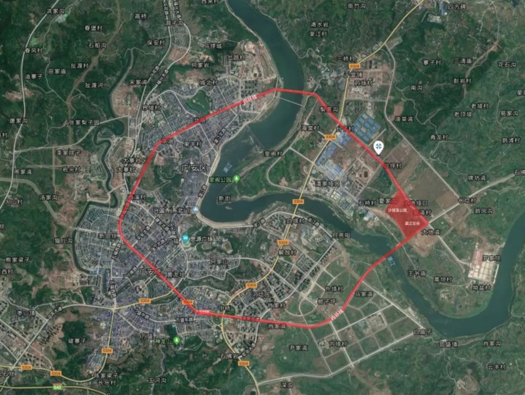 广安内环线示意图广安环线规划图广安内环线由洪州大道