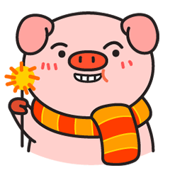 猪年吉祥猪可爱动态表情包 猪猪年大吉微信表情图片