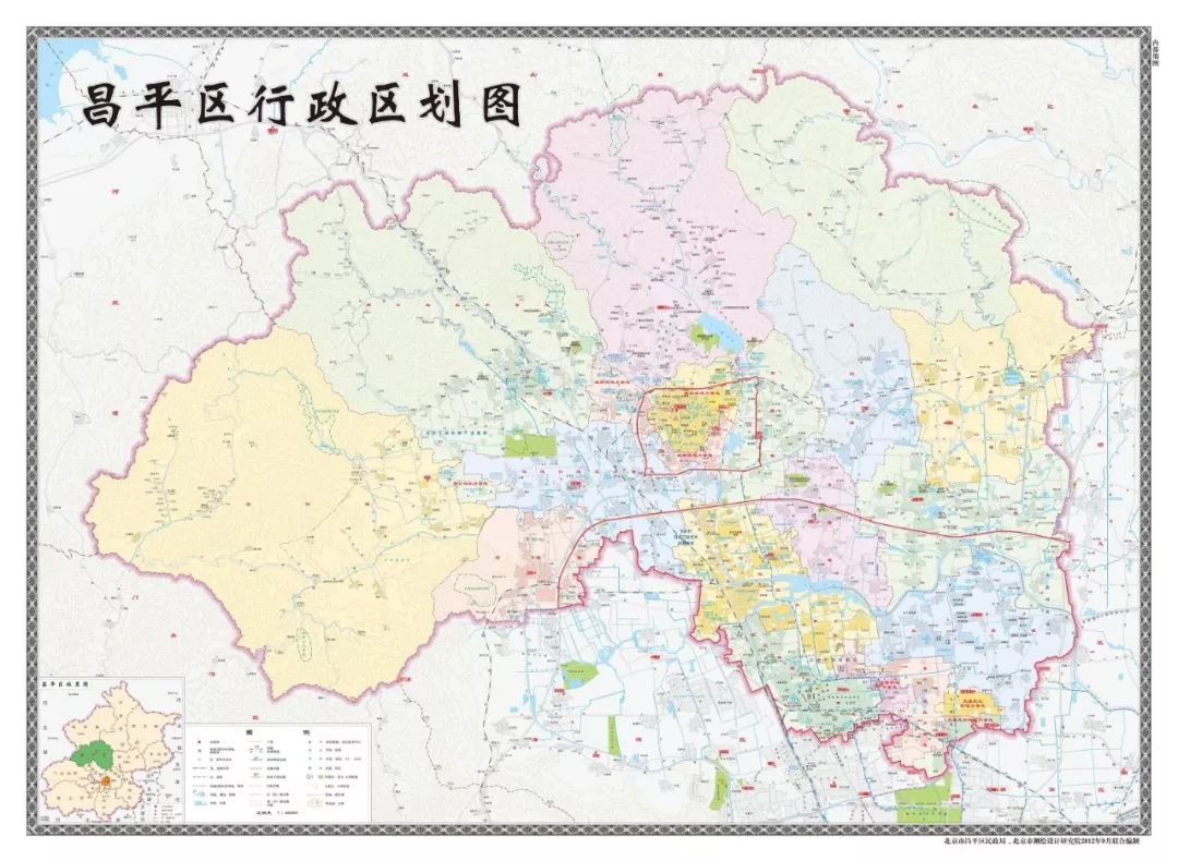 昌平区乡镇地图 边界图片