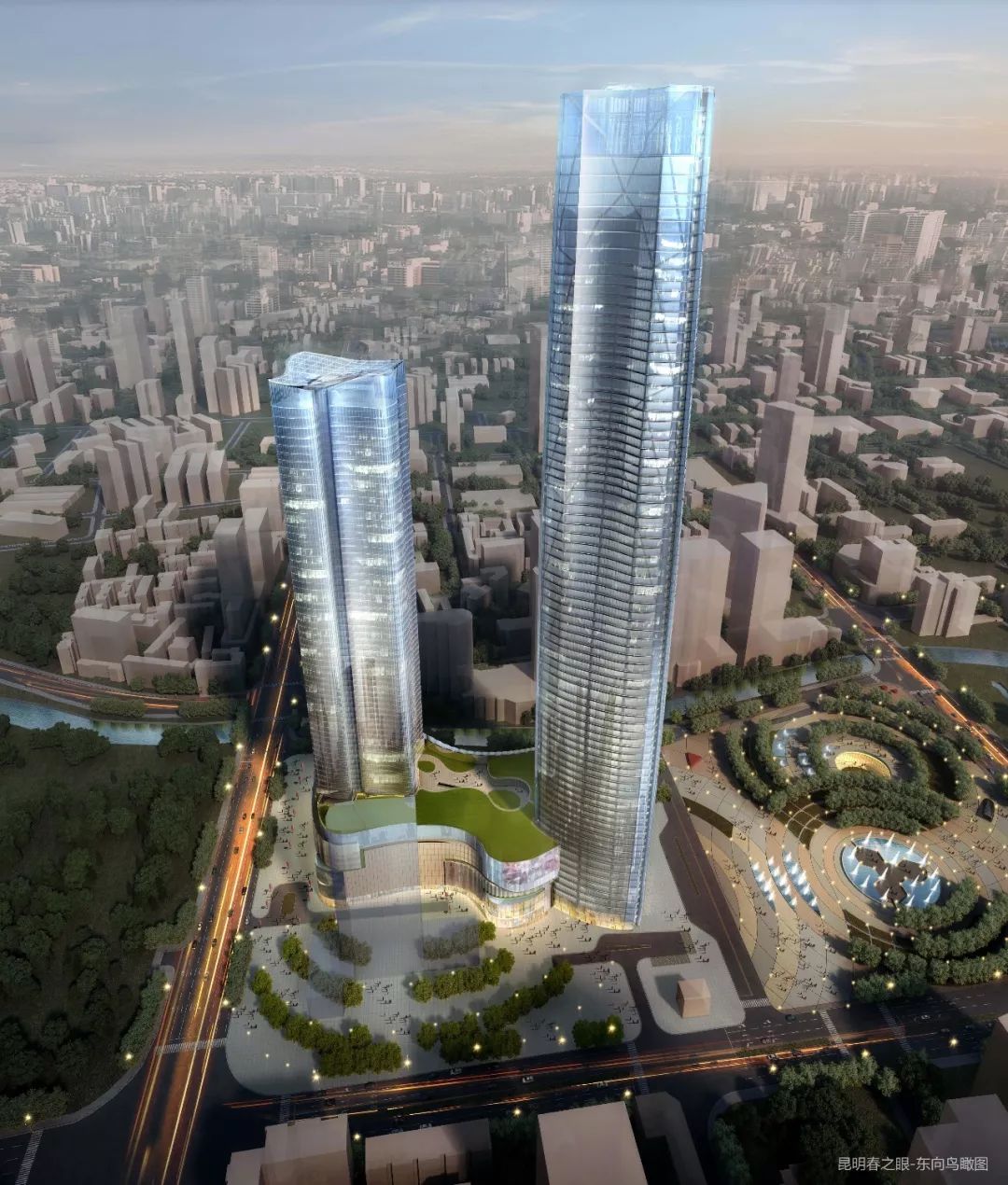 云南第一高楼俊发春之眼来了高407米就在昆明市中心