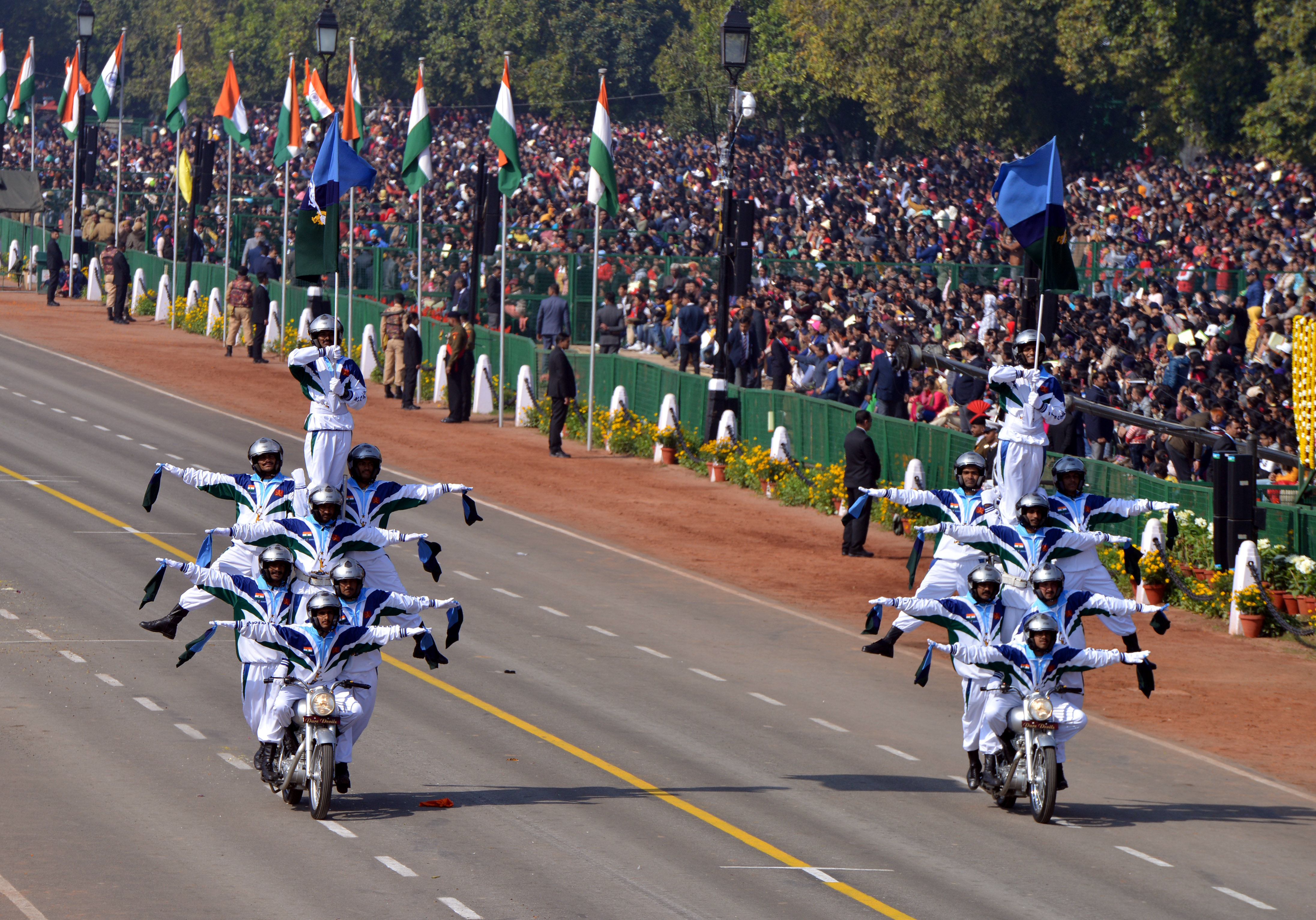 印度举行阅兵式庆祝第70个共和国日