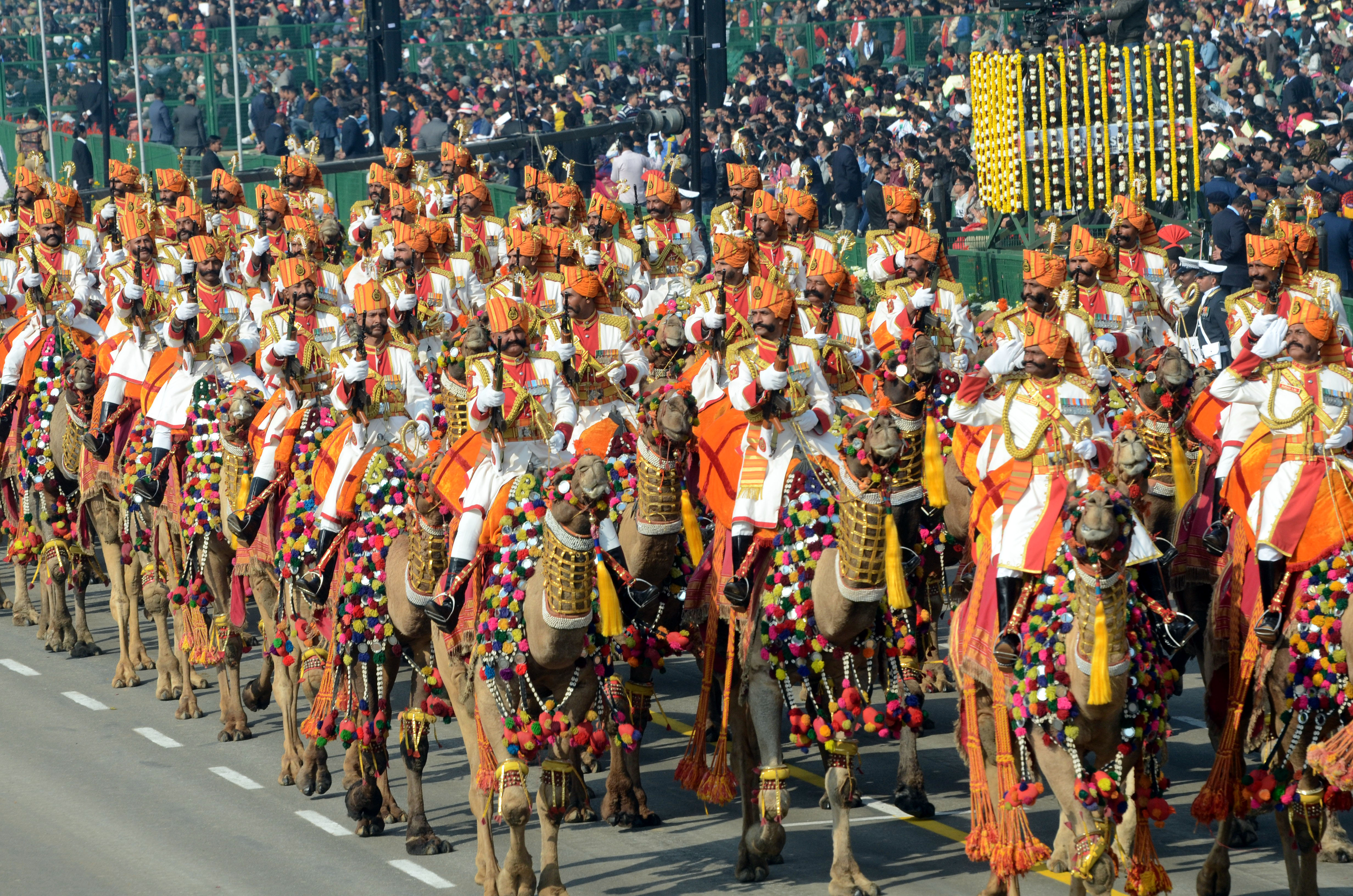 印度举行阅兵式庆祝第70个共和国日