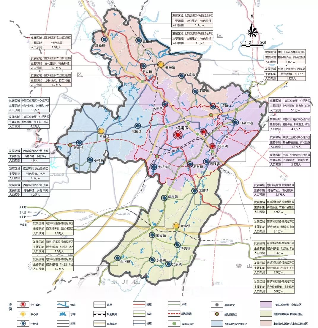 县域城镇体系规划县域空间结构县域产业规划铜梁区是渝西地区重要的