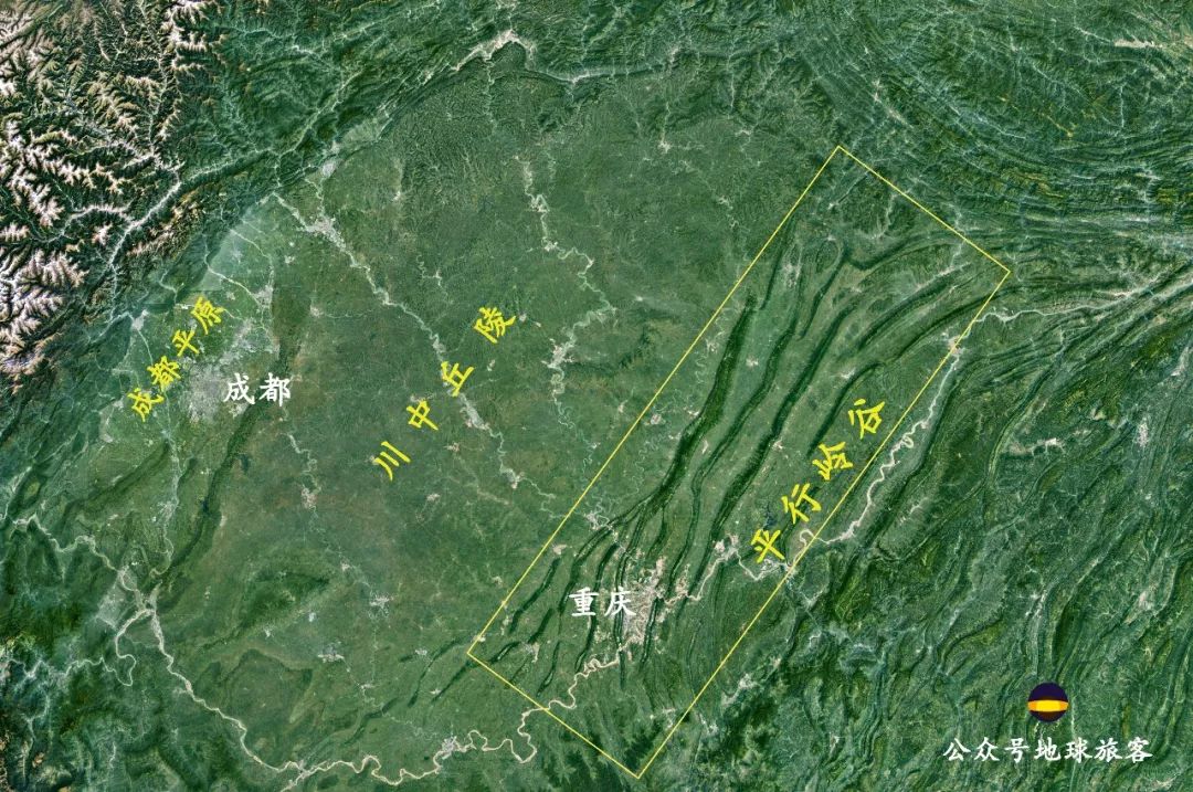 四川盆地鸟瞰图图片