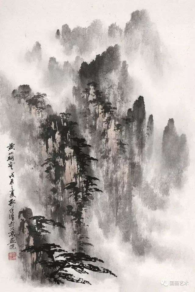 郭传璋画黄山云海图片图片