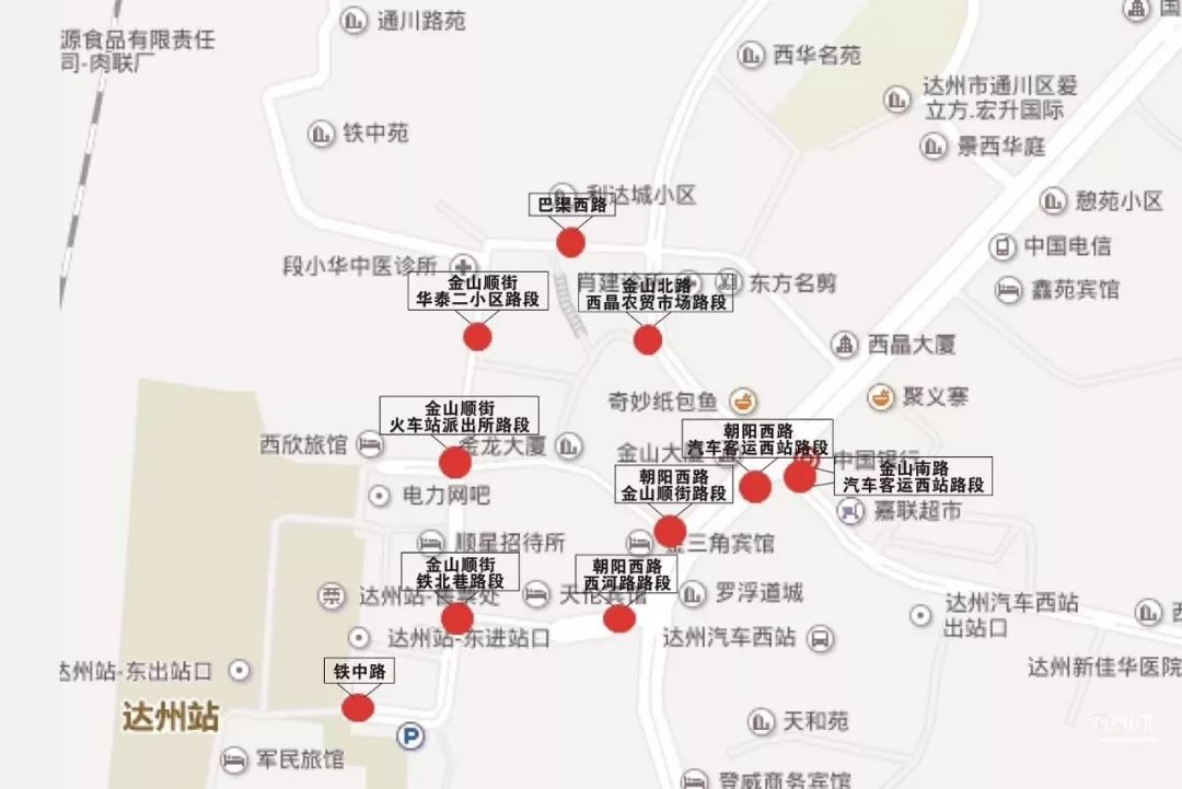 达州市限行区域示意图图片