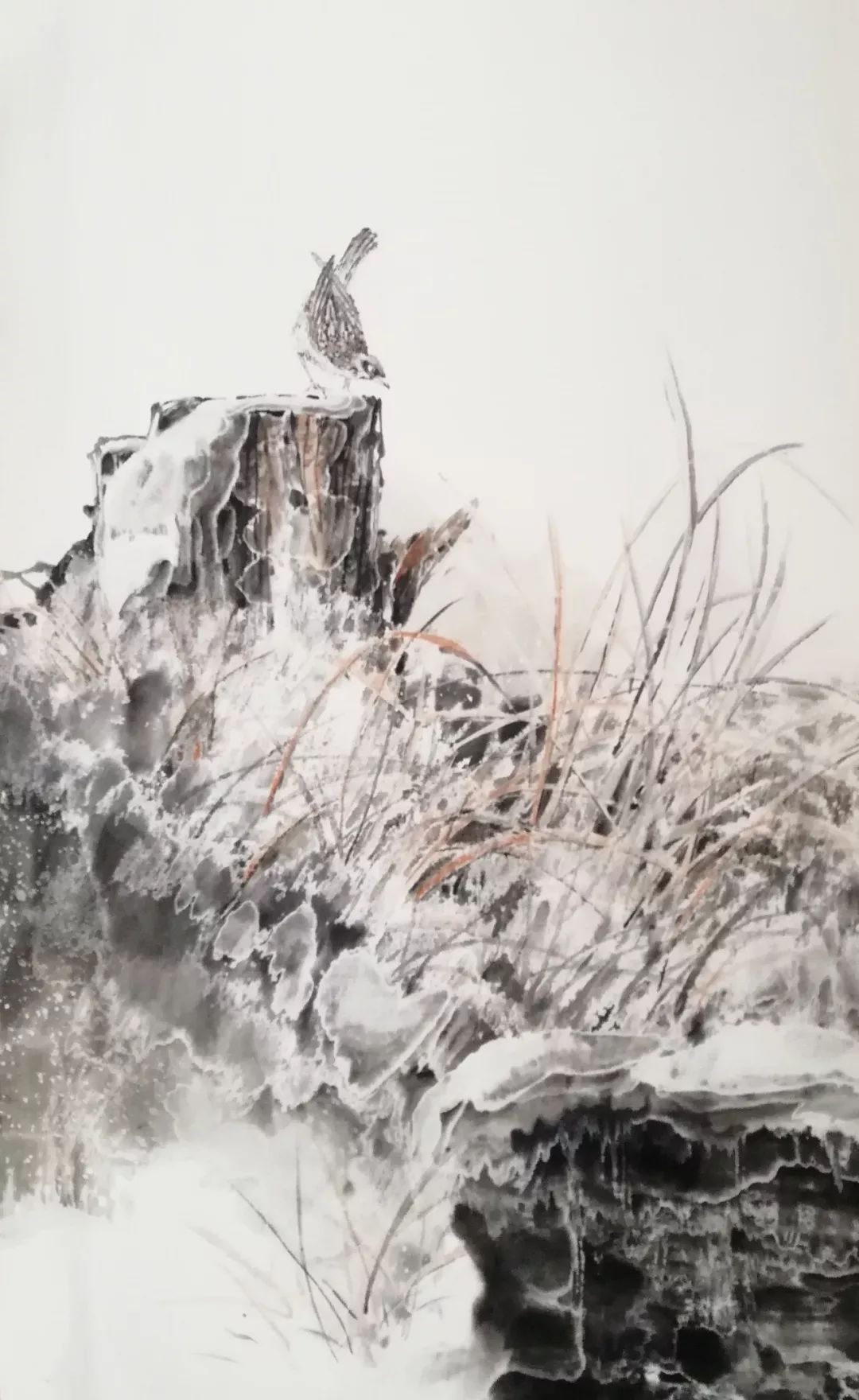 冰雪矾墨画的泼白技法图片
