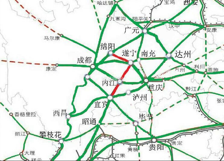 四川铁路图全图可放大图片