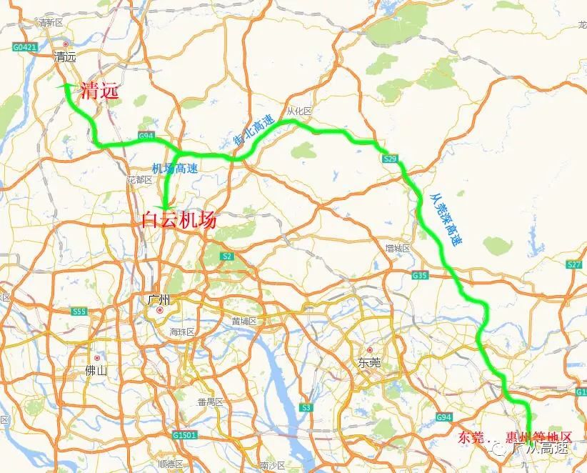 2019年1月28日从莞深圳高速全线通车从化又多条高速啦