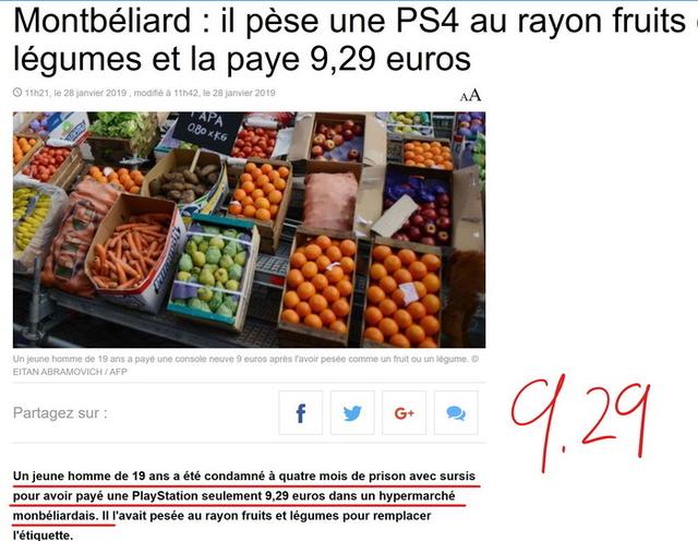 論斤賣？法國一男子用9歐元和自助結帳「買」台PS4 遊戲 第2張