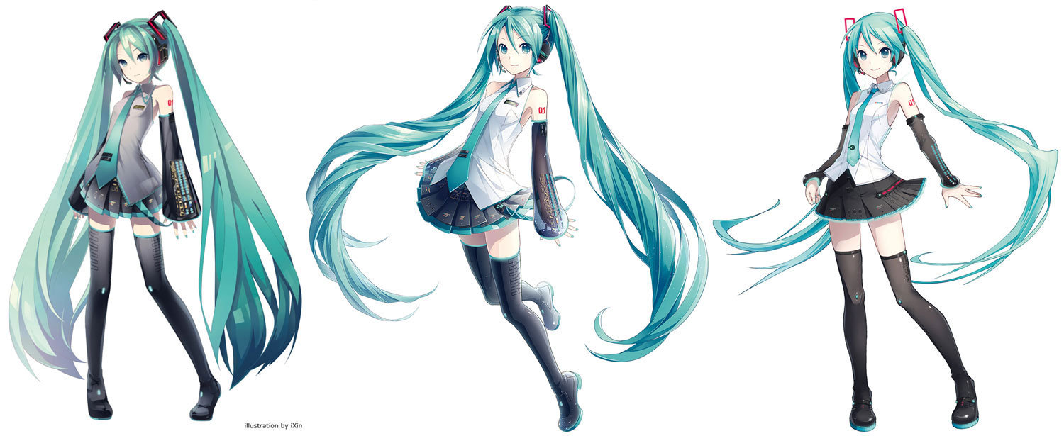 初音未來v2,v3,v4造型變化