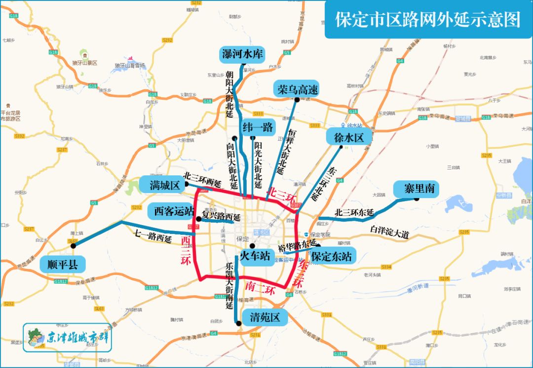 保定市路网延伸拉开城市框架,提高承载力,对接雄安