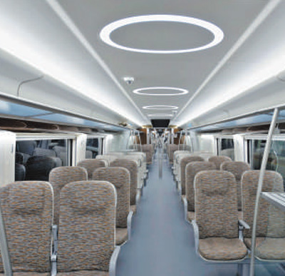 全自动驾驶市域快轨列车车厢内部结构.