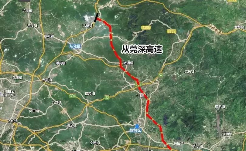 从莞深高速全程路线图图片