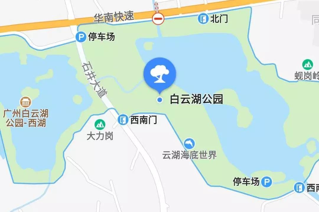 白云湖公园地图图片