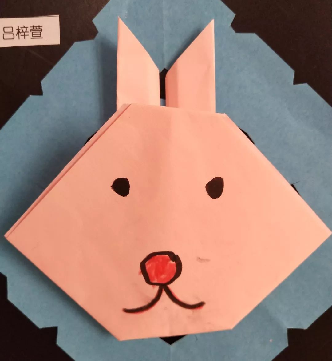 小兔子撕纸画图片