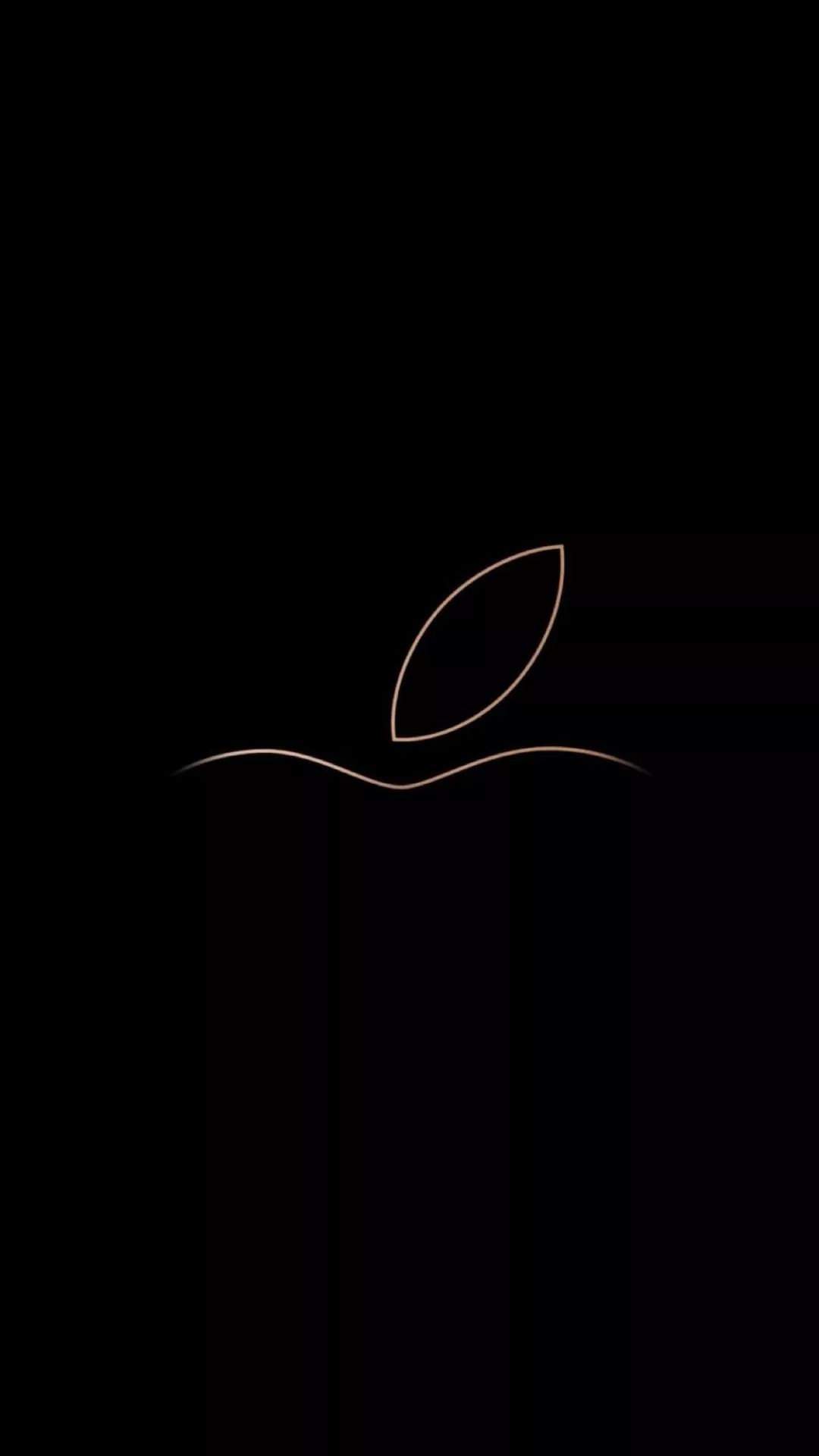 非全面屏简单大气的苹果logo壁纸