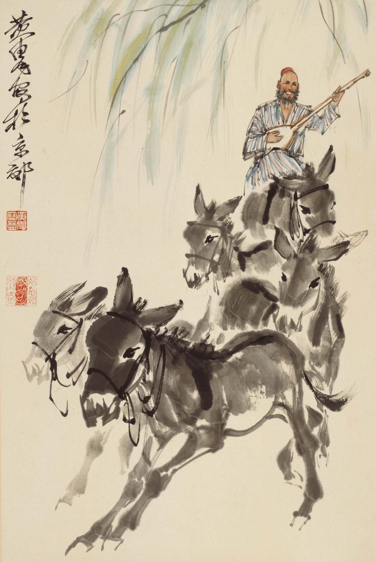 国画大师黄胄画驴精选