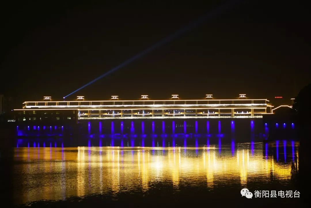 双捷拦河坝夜景图片