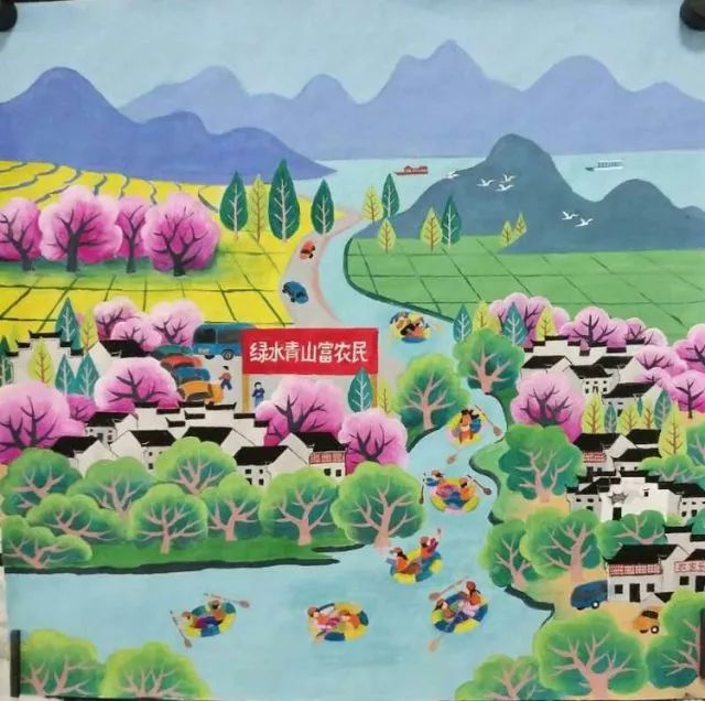 青阳农民画的绘画方式图片
