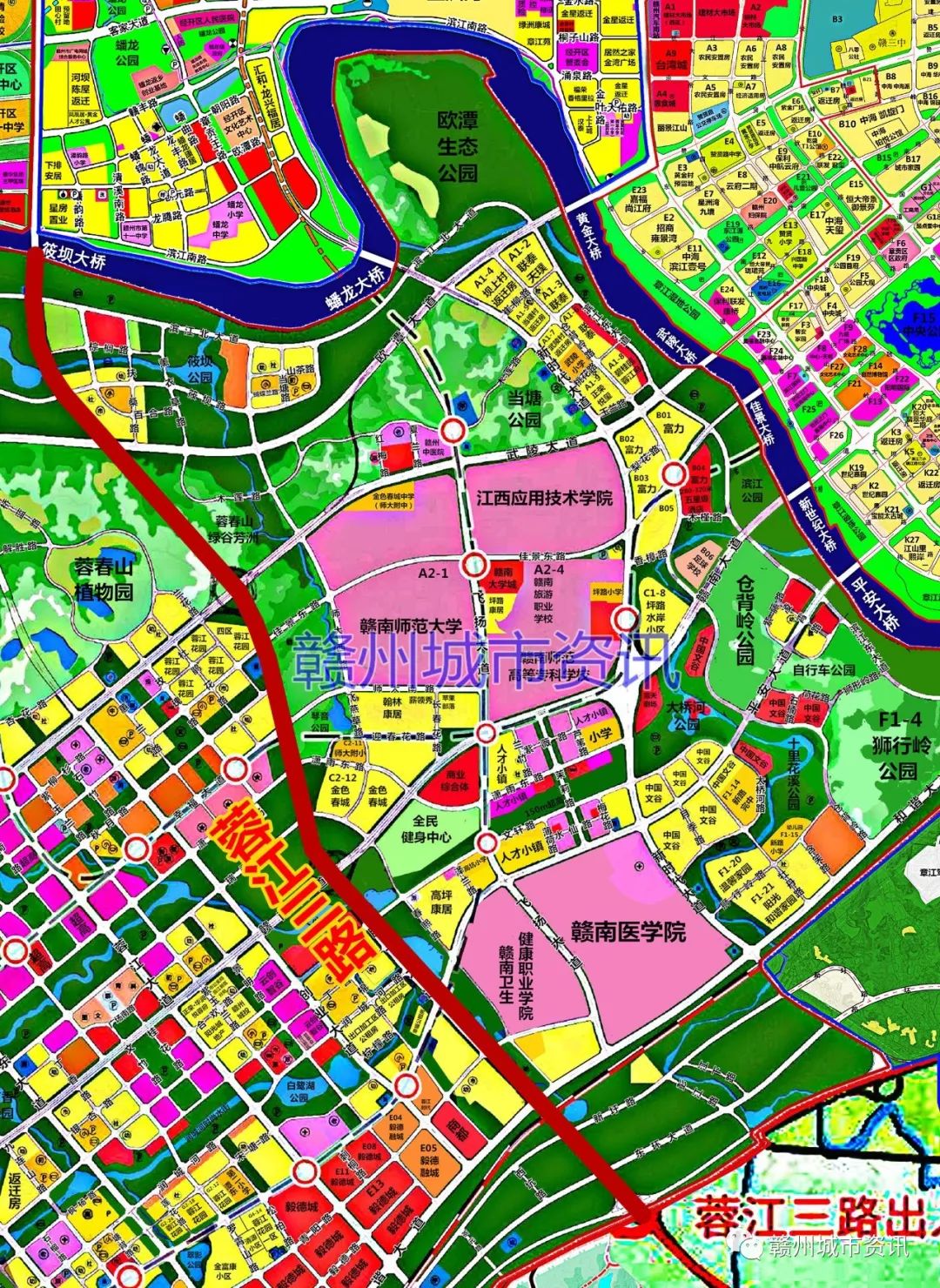 赣州市蓉江新区规划图图片