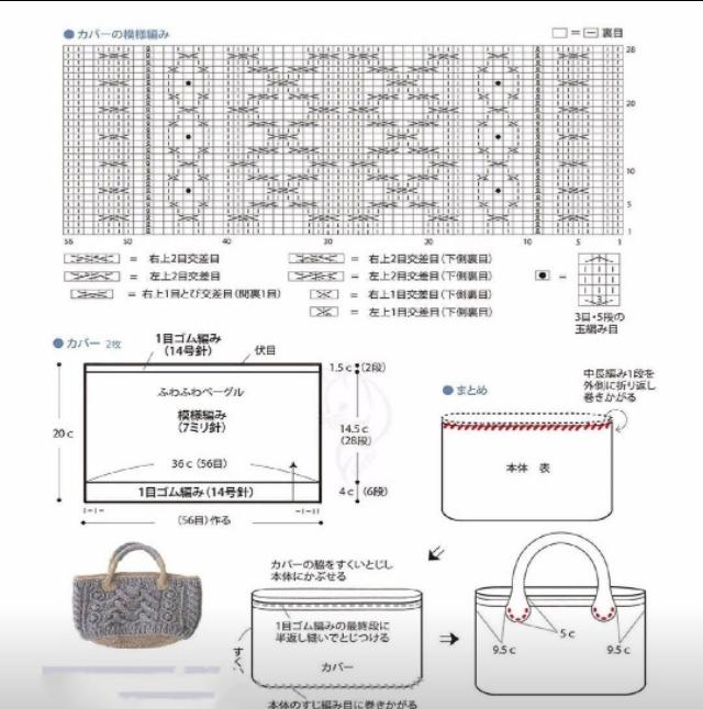 针织包包编织方法图解图片