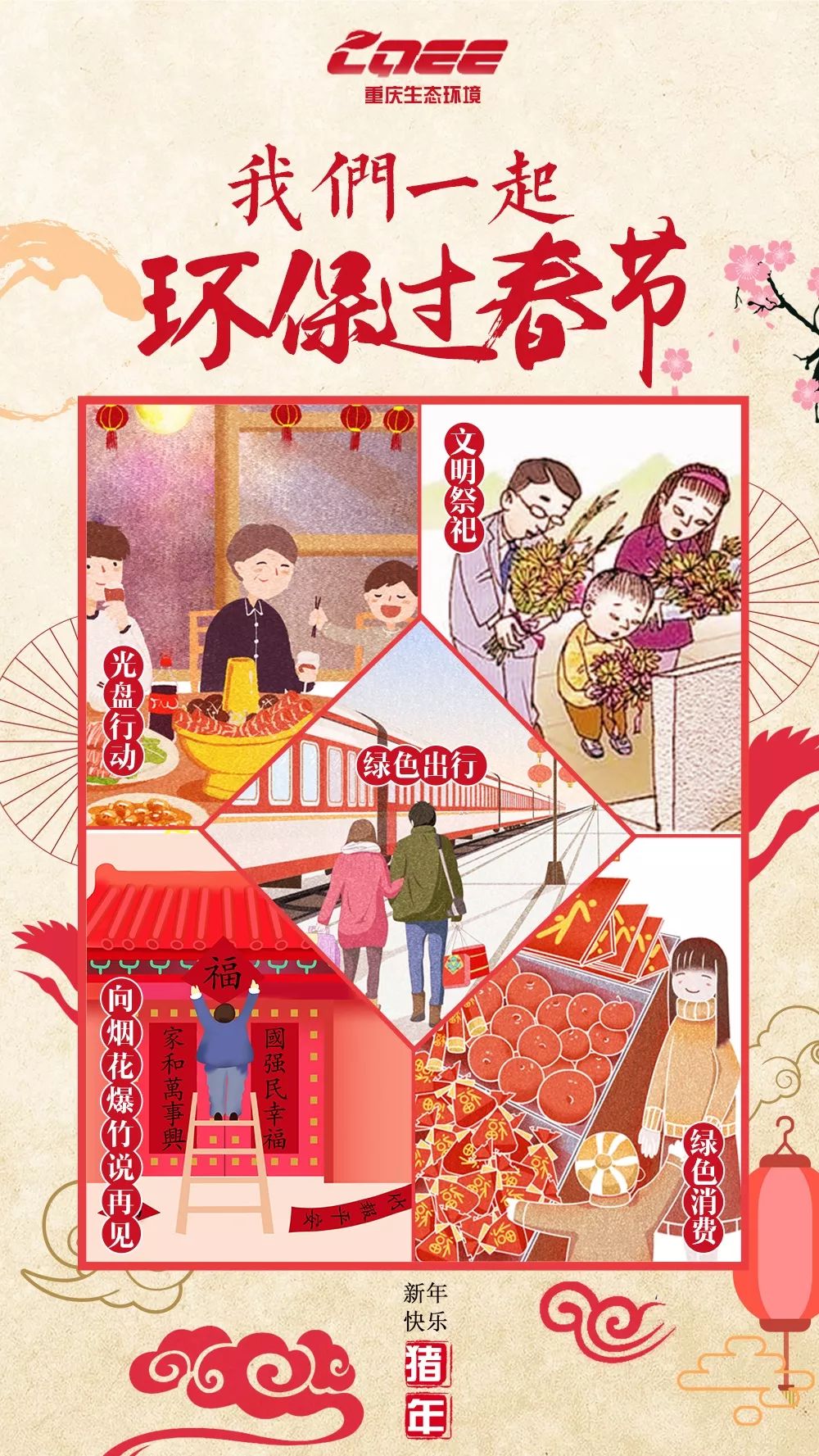 绿色环保过大年图片