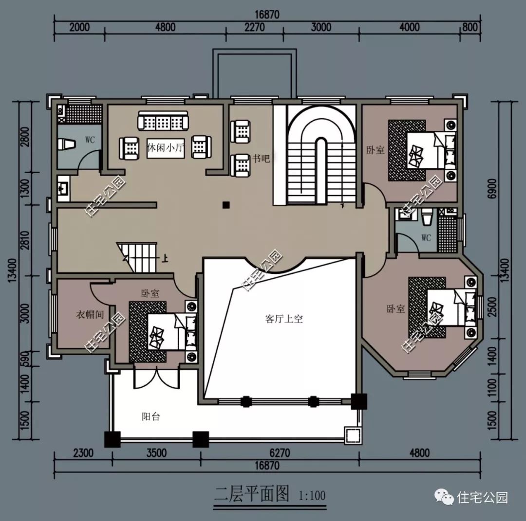 精选图库20套带挑空客厅住宅户型