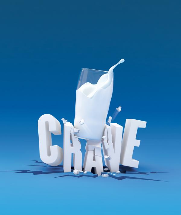 国外牛奶创意海报图片
