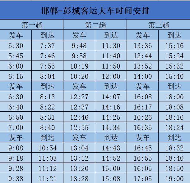 收藏備用春節期間峰峰公交車運行表出爐